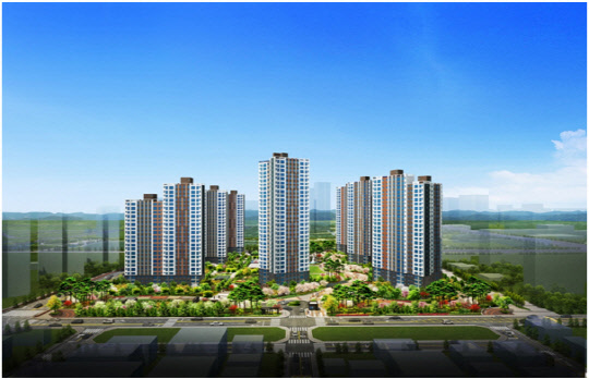 '탕정역 예미지' 투시도. <금성백조 제공>